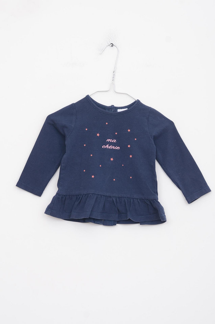 loopery-A-25-14450 T-Shirt - 6 mois <span class="lp-brand-title"> P'TIT BISOU </span> - Afbeelding 1