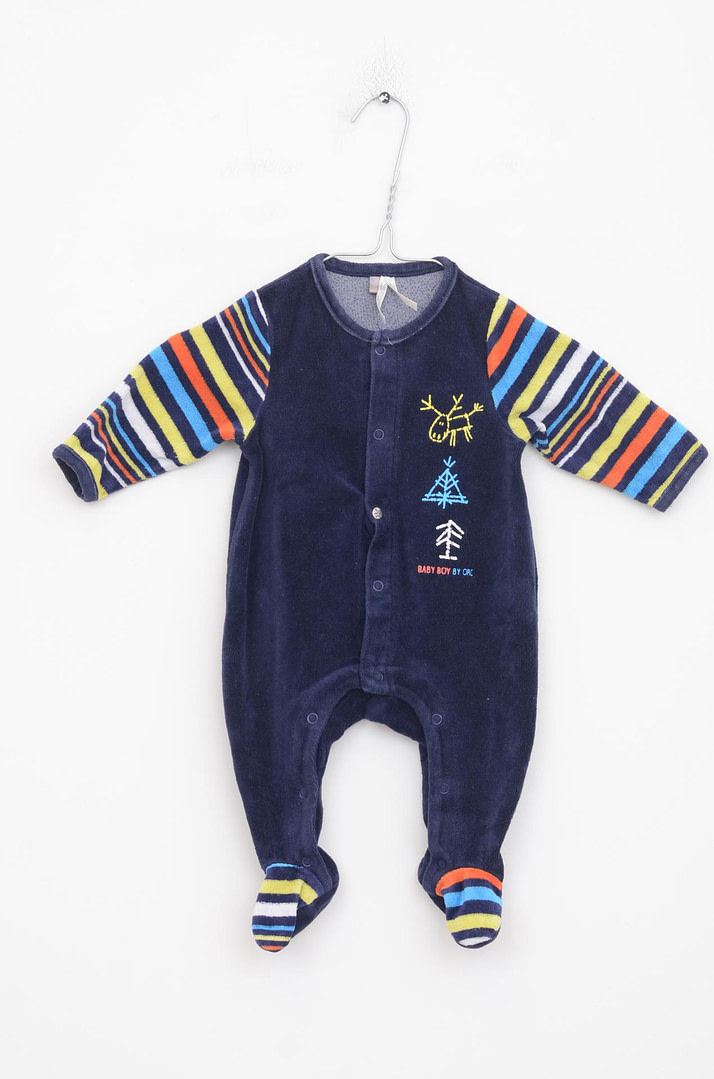 loopery-A-25-14548 Pyjama Velours - 1 mois <span class="lp-brand-title"> ORCHESTRA </span> - Afbeelding 1