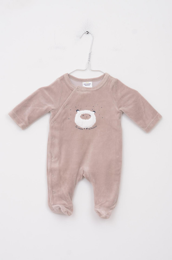 loopery-A-25-15415 Pyjama Velours - 0 mois <span class="lp-brand-title"> TAPE A L’OEIL </span> - Afbeelding 1