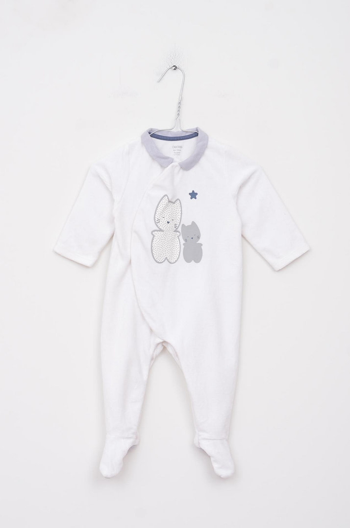 loopery-A-26-174 Pyjama Velours - 6 mois <span class="lp-brand-title"> OBAIBI </span> – Image 1