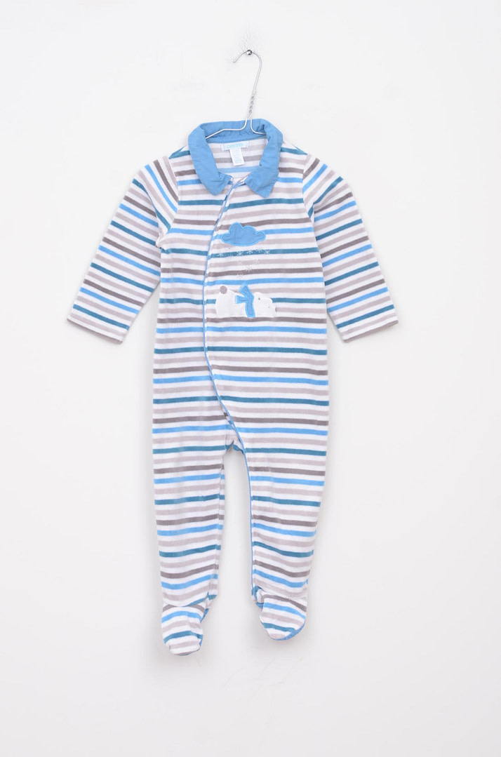 loopery-A-26-334 Pyjama Velours - 18 mois <span class="lp-brand-title"> OBAIBI </span> - Afbeelding 1