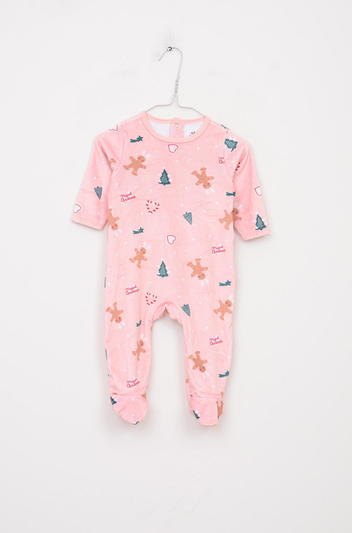 loopery-A-26-2857 Pyjama Velours - 6 mois <span class="lp-brand-title"> GĒMO </span> - Afbeelding 1