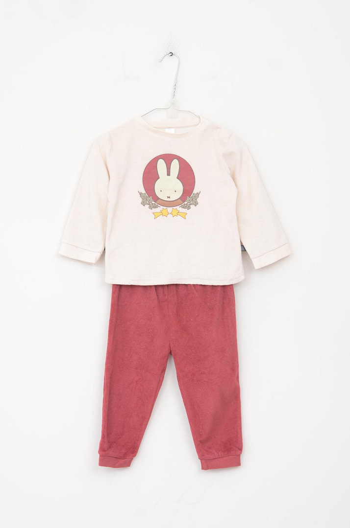 loopery-A-26-3516 Pyjama Velours - 12/18 mois <span class="lp-brand-title"> SANS_MARQUE </span> - Afbeelding 1