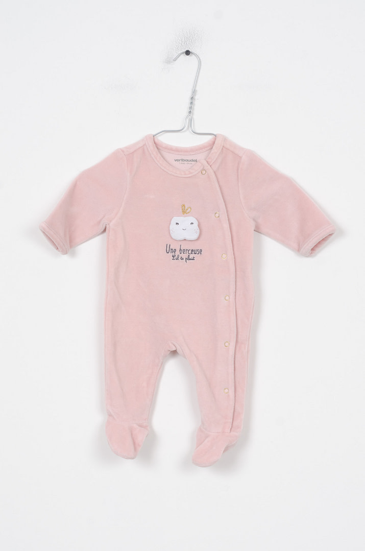 pinky-chips-24-02563 Pyjama velours -1mois – Image 1