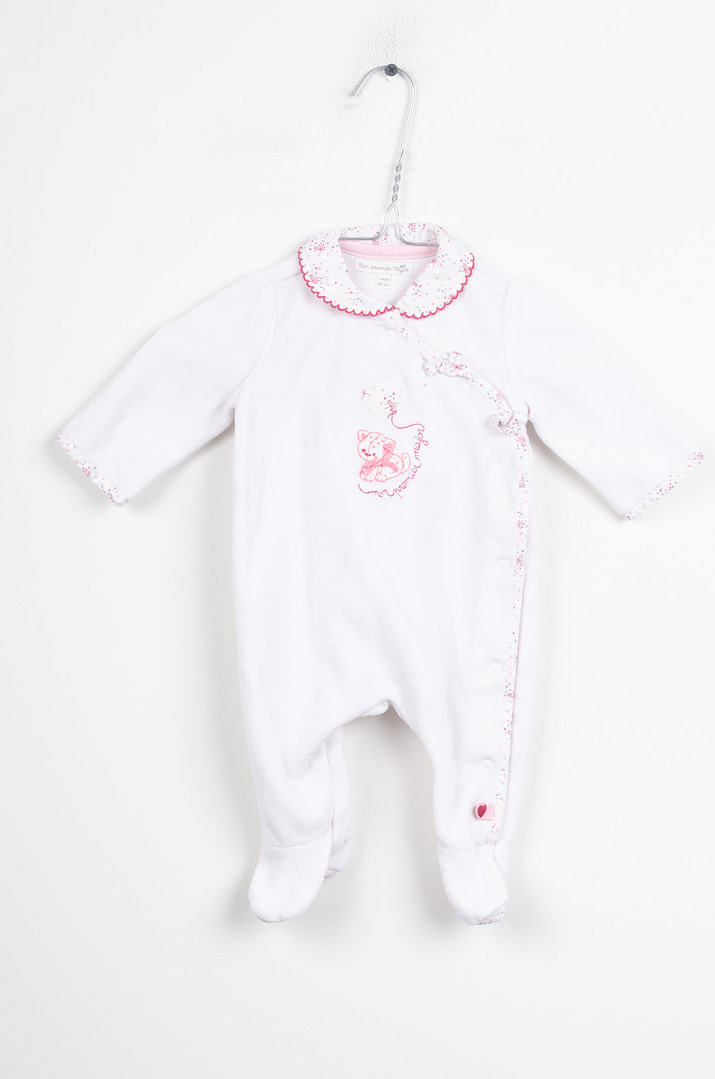pinky-chips-23-06250 Pyjama velours - 1mois – Image 1