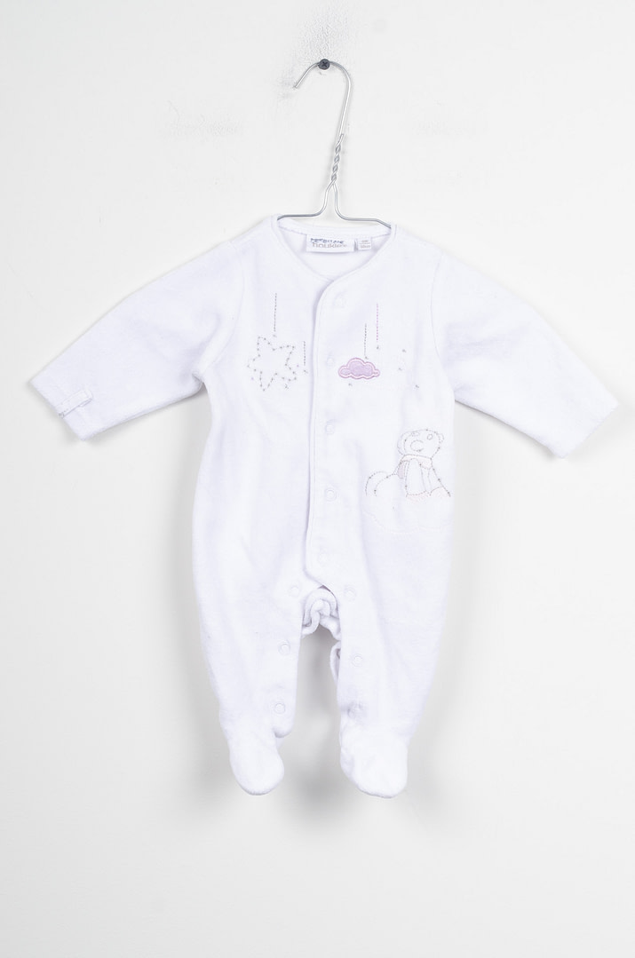 pinky-chips-23-06612 Pyjama velours - 0mois - Afbeelding 1