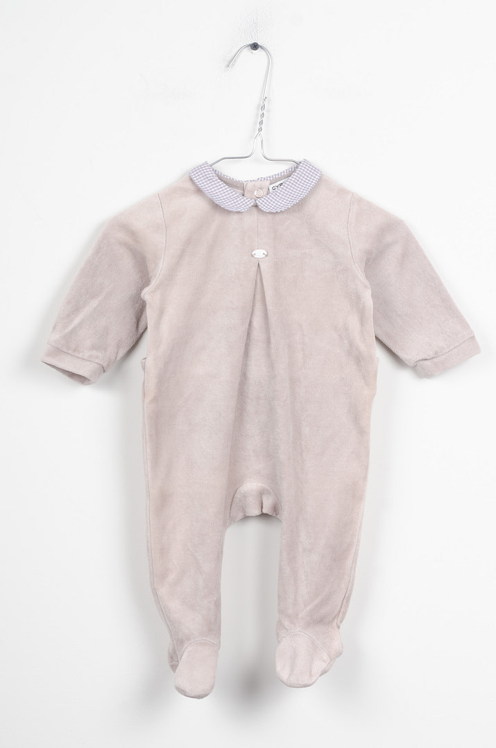 pinky-chips-23-06698 Pyjama velours - 3mois - Afbeelding 1