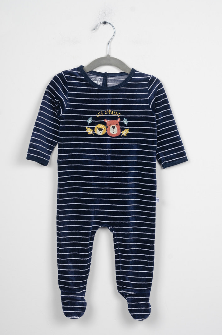 pinky-chips-23-07743 Pyjama velours - 9mois – Image 1