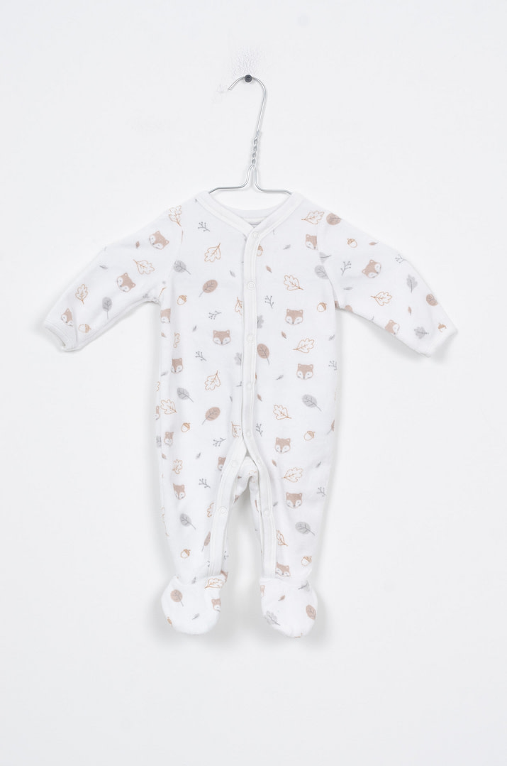 pinky-chips-23-11448 Pyjama velours - 0/1mois - Afbeelding 1