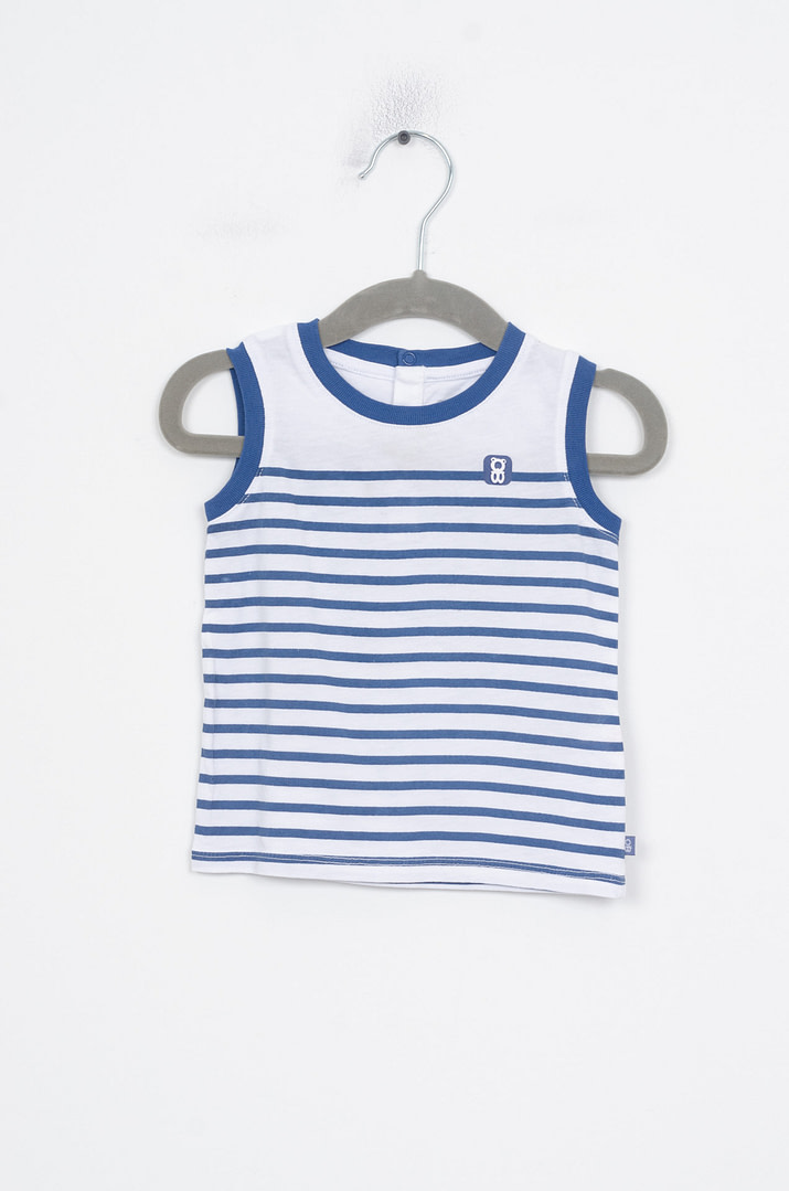 roze-chips-24-05991 Debardeur - 12mois - Afbeelding 1