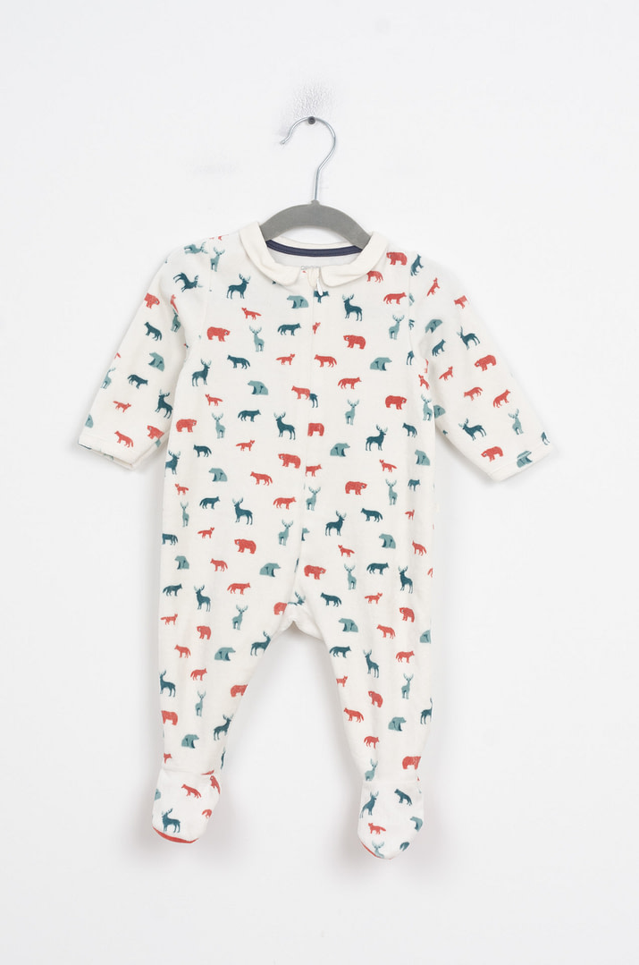 pinky-chips-24-06763 Pyjama velours - 9mois - Afbeelding 1