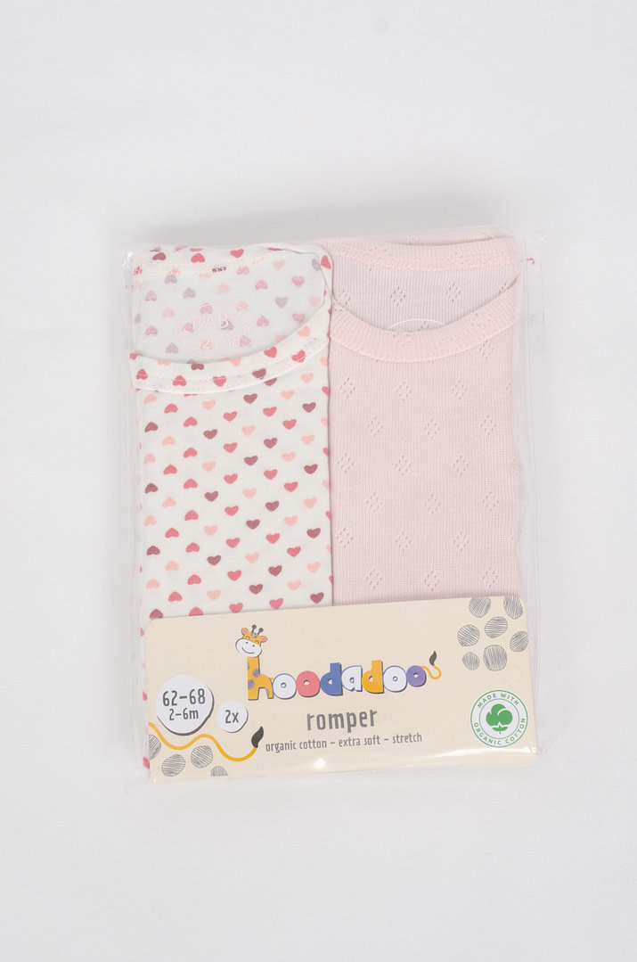 pinky-chips-24-06999 Lot de 2 bodies - 2/6mois - Afbeelding 1