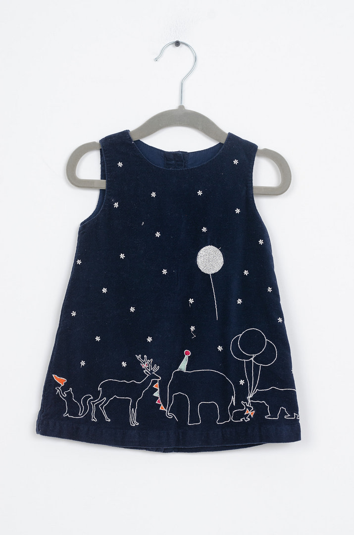 pinky-chips-24-08914 Robe velours - 12mois - Afbeelding 1