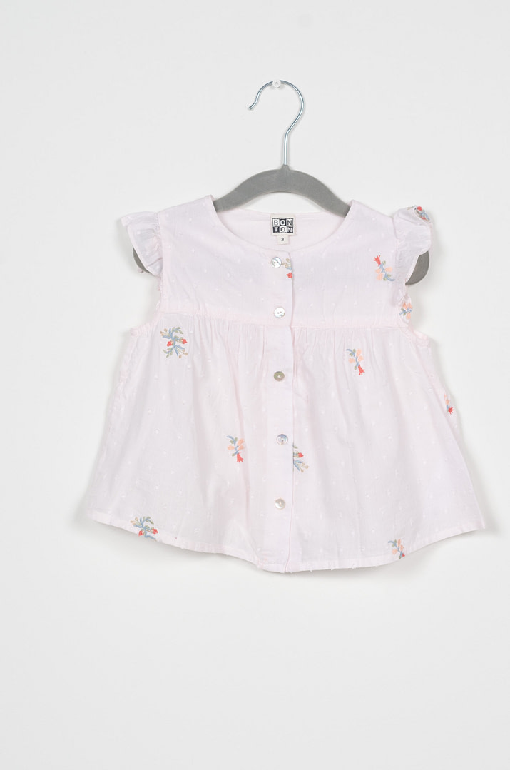 roze-chips-24-10167 Blouse - 3ans - Afbeelding 1