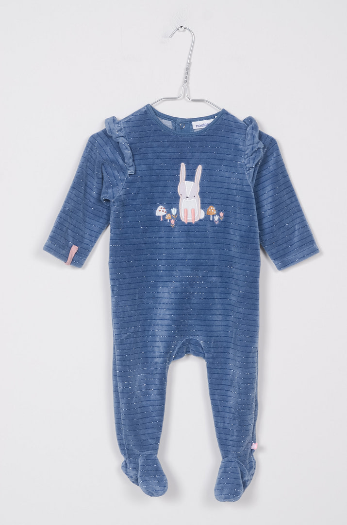 pinky-chips-24-13372 Pyjama velours - 9mois <span class="pc-brand-title">NOUKIE'S</span> - Afbeelding 1