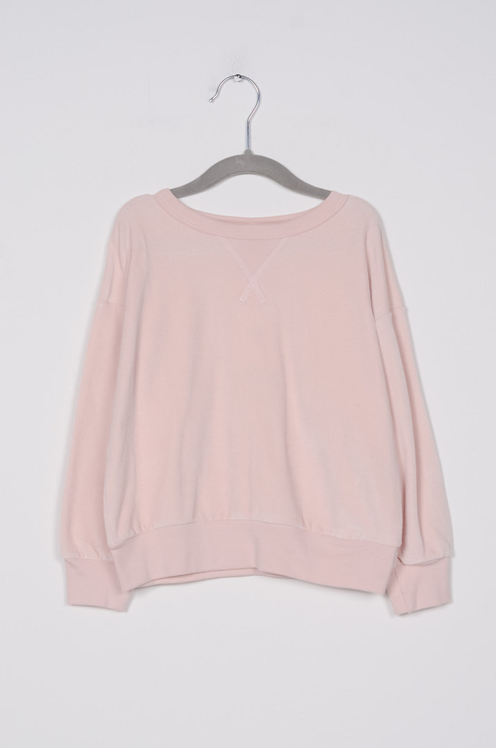 pinky-chips-24-14425 Sweat velours - 6ans <span class="pc-brand-title">PETIT BATEAU</span> – Image 1