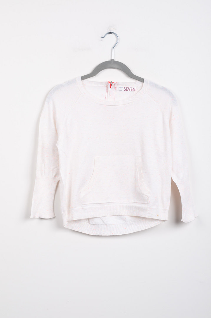 roze-chips-23-01689 Pull fin - 7ans - Afbeelding 1