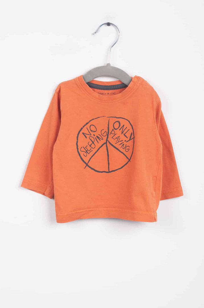 roze-chips-14175 T-shirt longues manches - 6mois - Afbeelding 1