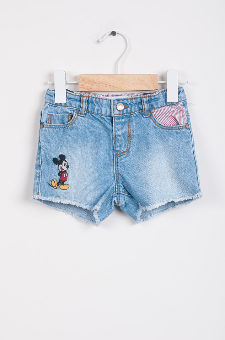 pinky-chips-7162 Short jeans - 9/12mois - Afbeelding 1