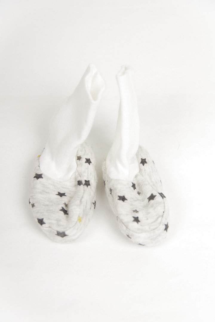 roze-chips-23-06058 Chaussons - 3mois - Afbeelding 1